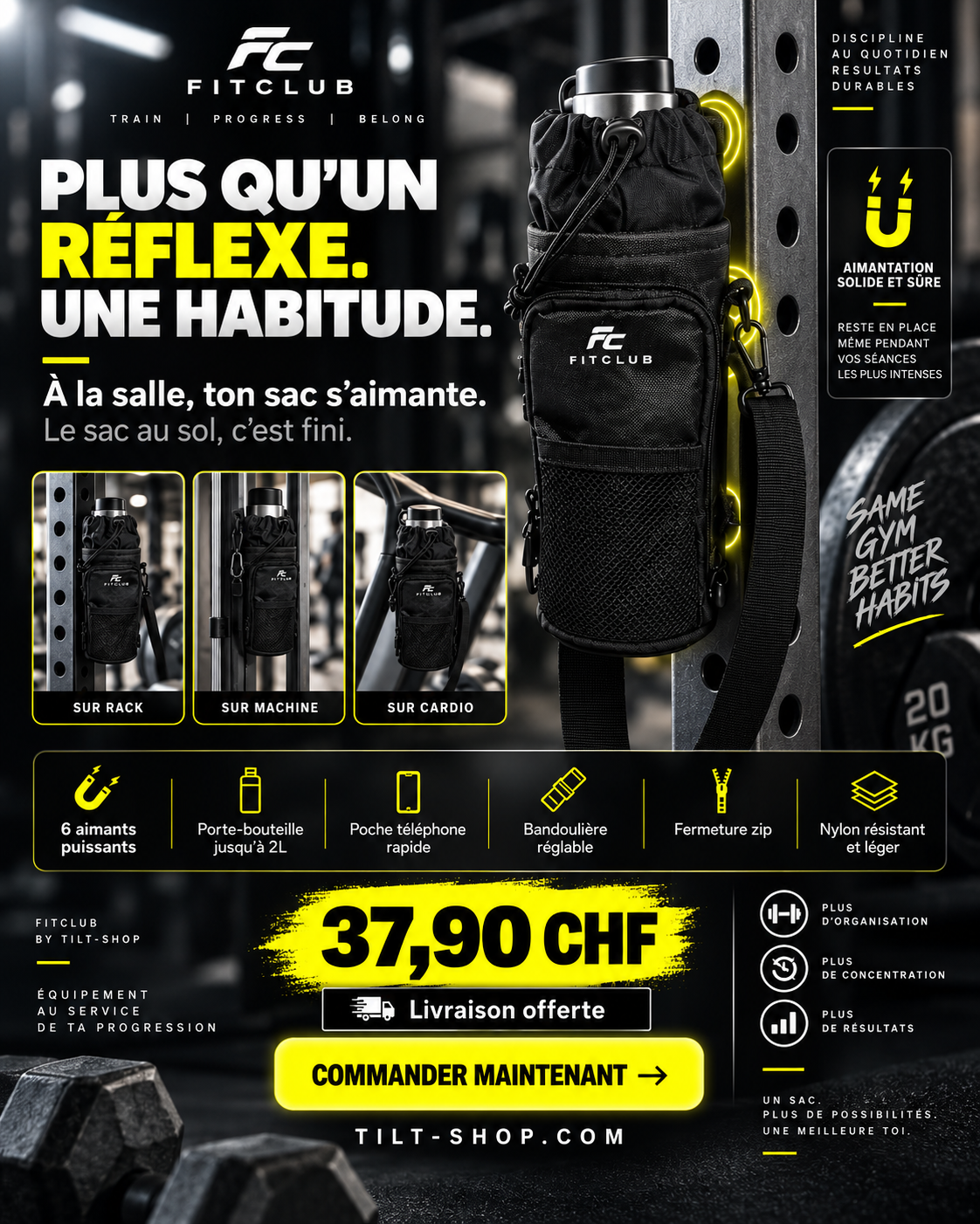Sac Magnétique fitness FITCLUB™